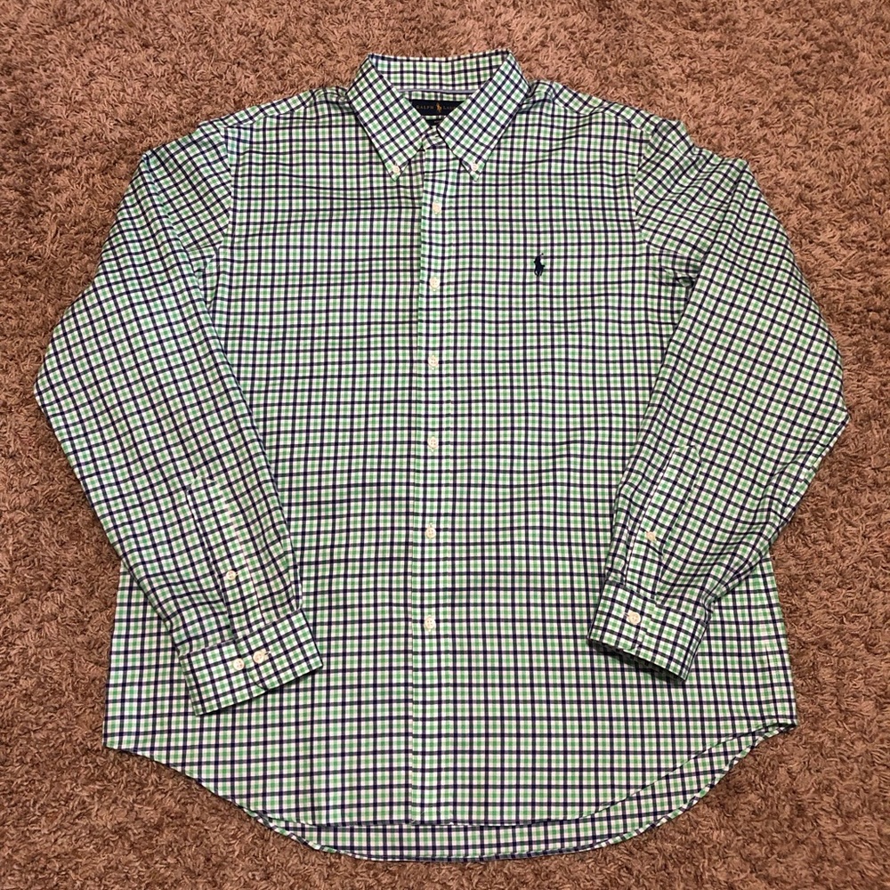 Mens Polo Ralph Lauren Iron Free Long Sleeve Shirt Sz XL